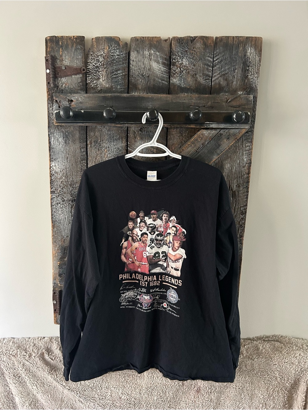 Gildan Black Long Sleeve Philadelphia Legends Graphic Tee